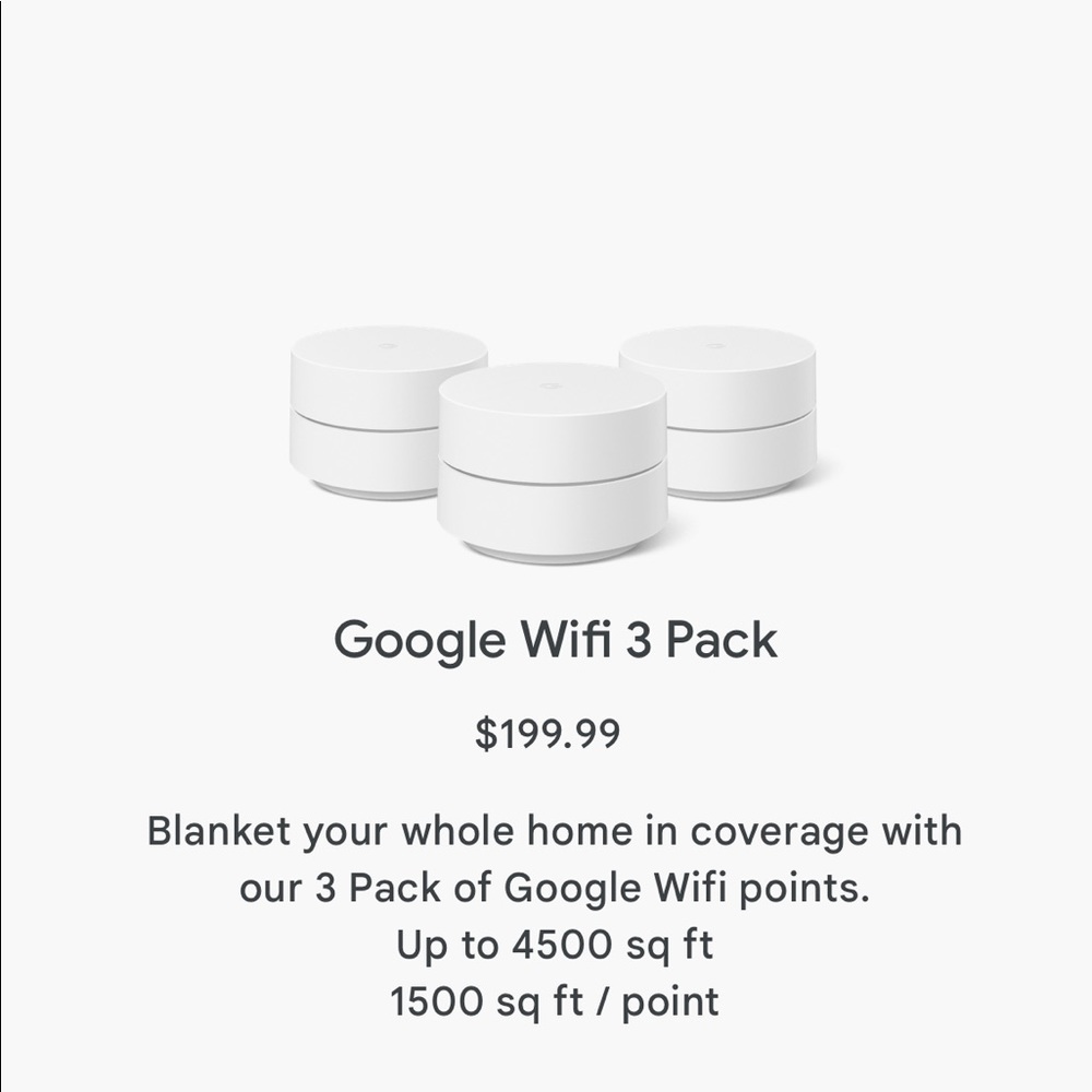 GOOGLE Wifi Points, 3 Pack